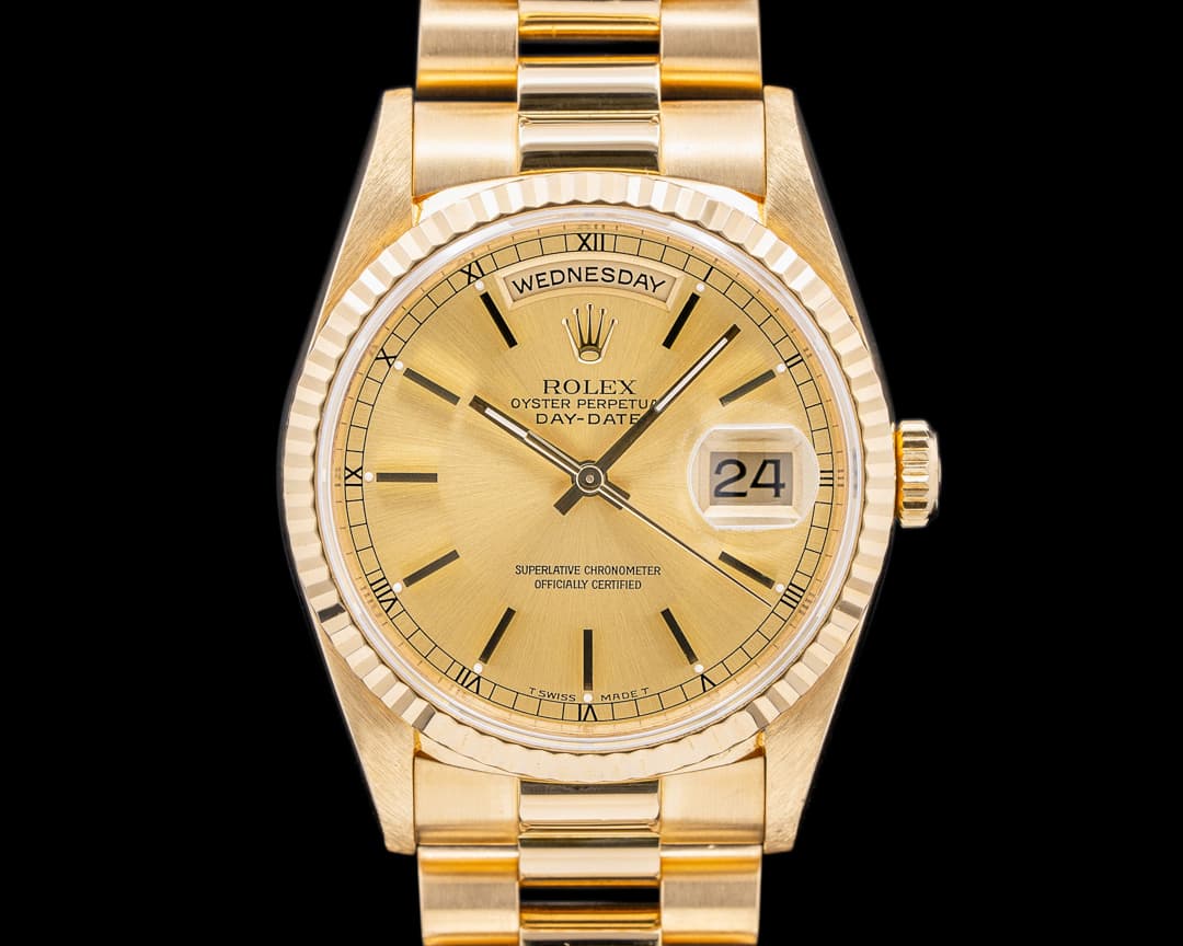 Rolex Day Date President 18K Yellow Gold BOX & PAPERS