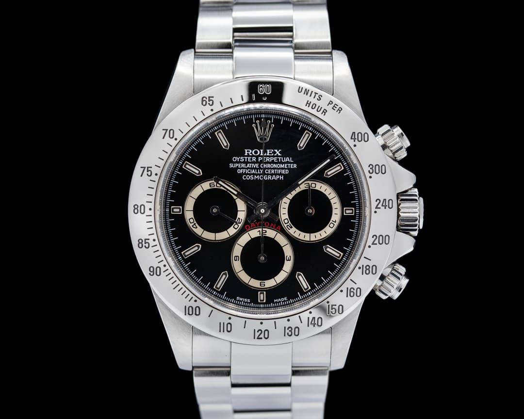 Rolex Daytona 16520 Zenith Black Dial SS BOX/PAPERS