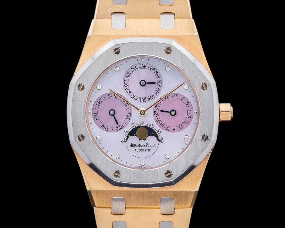 Audemars Piguet Royal Oak Perpetual 25686RP Platinum / 18K Rose Pink MOP RARE