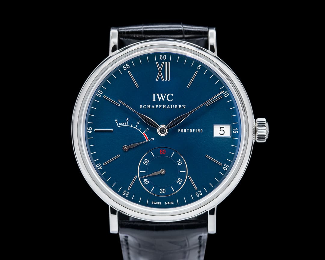 IWC Portofino Hand Wound Eight Days SS Blue Dial