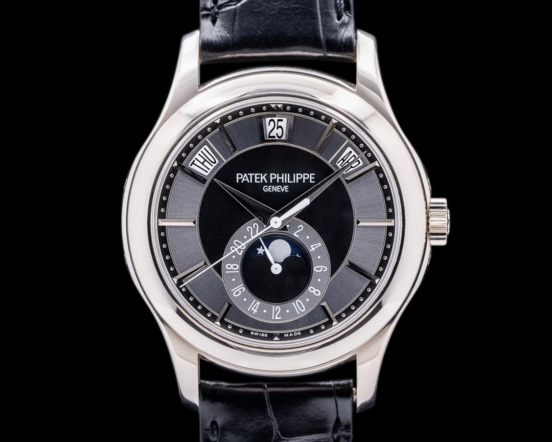 Patek Philippe Annual Calendar Rhodium Dial 18K White Gold 