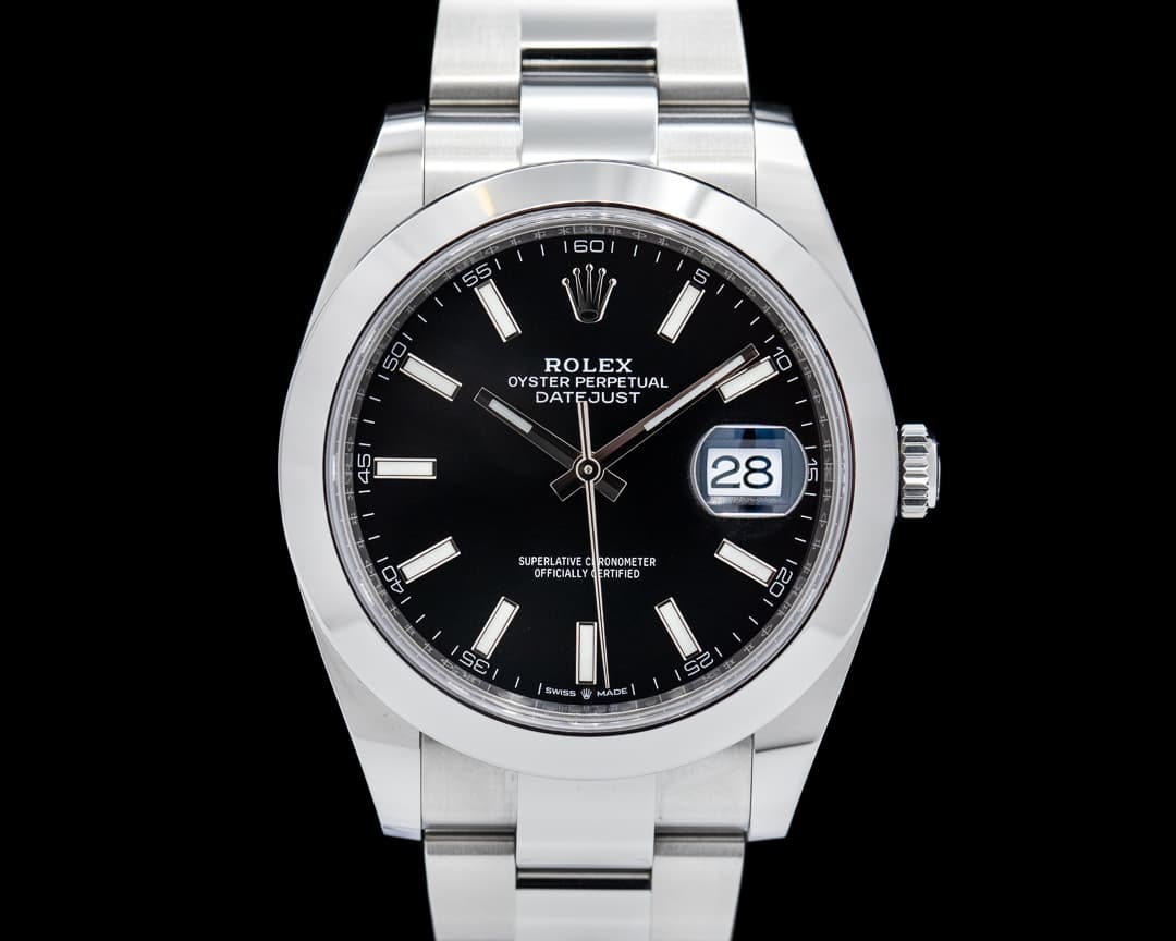 Rolex Datejust 41 126300 Black Stick Dial SS