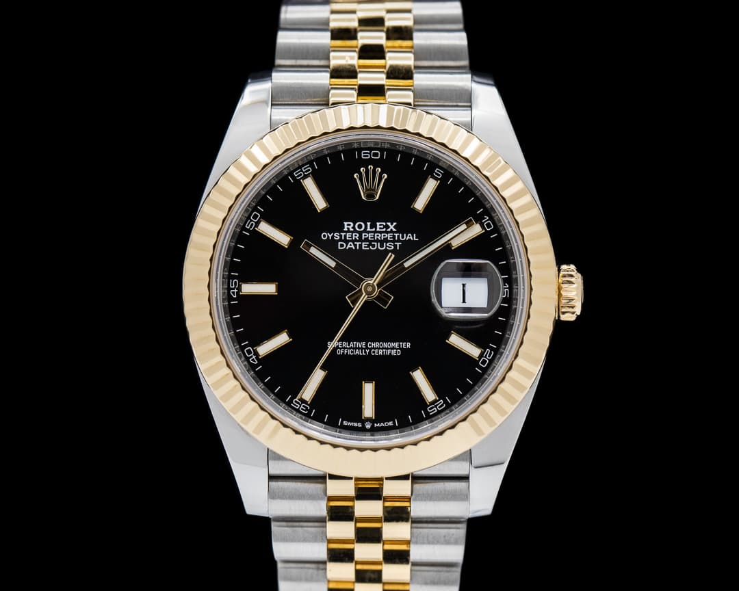 Rolex Datejust 41 Black Stick Dial 18K / SS 