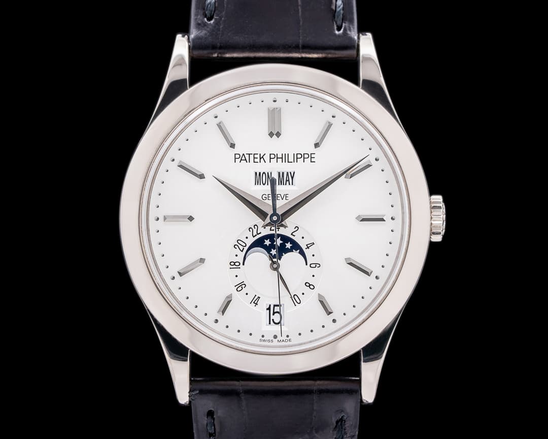 Patek Philippe Annual Calendar 5396G 18k White Gold Silver Dial