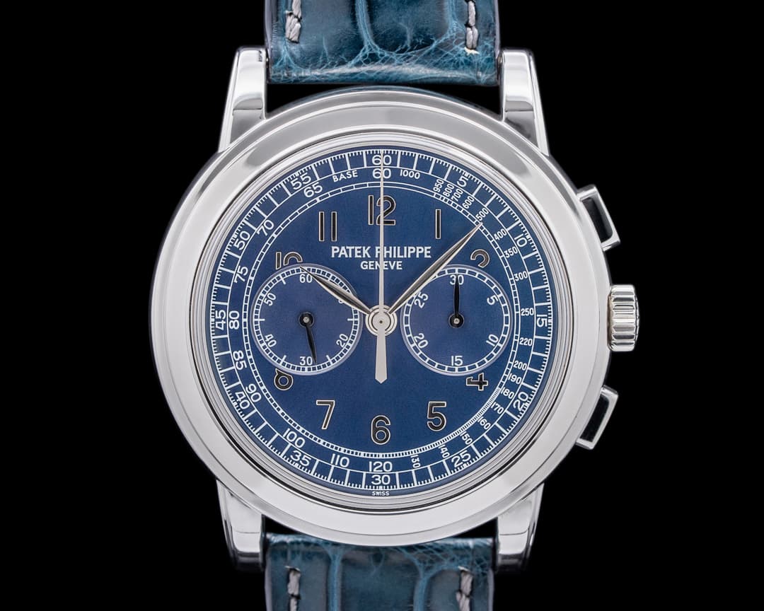 Patek Philippe 5070P Platinum Blue Dial Chronograph 
