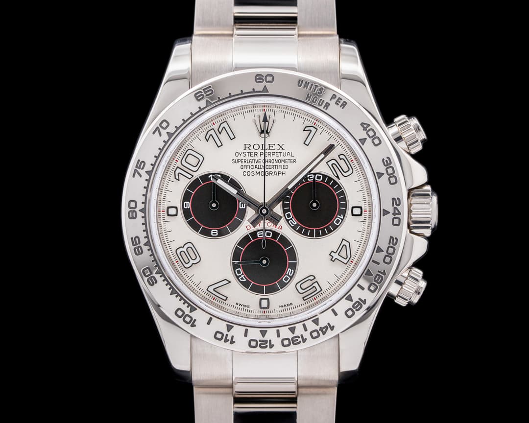Rolex Daytona 116509 Black Arabic 18K White Gold / Panda Dial