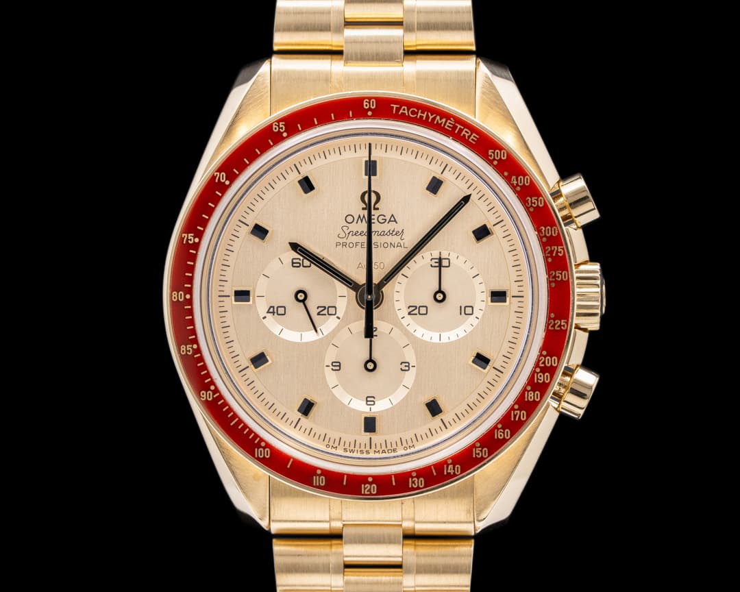 Omega Apollo XI 50th Anniversary Speedmaster 18K Yellow Gold 