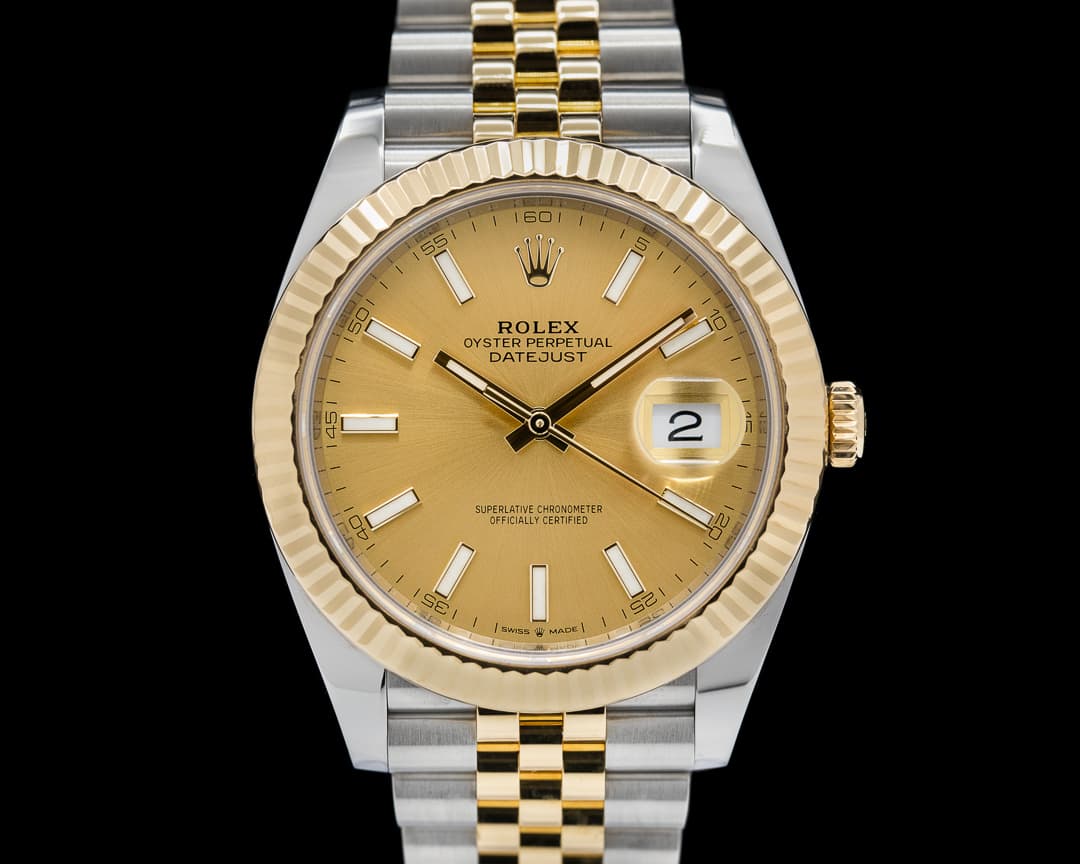 Rolex Datejust 41 Champagne Stick Dial 18K / SS