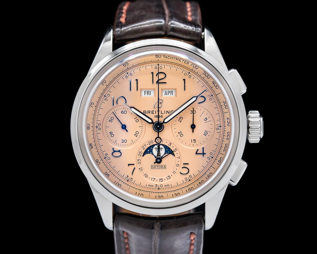 Breitling Premier B25 Datora Salmon Dial 