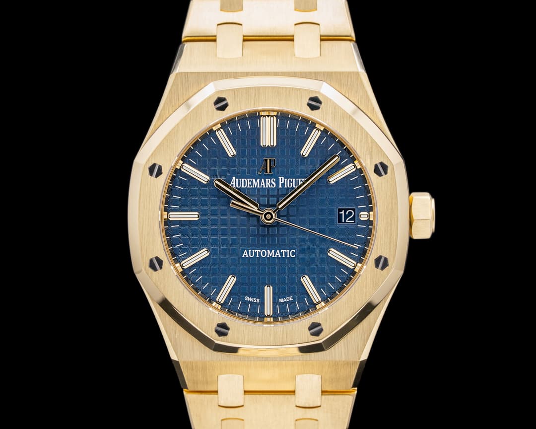 Audemars Piguet Royal Oak 15450BA Blue Dial 18K Yellow Gold