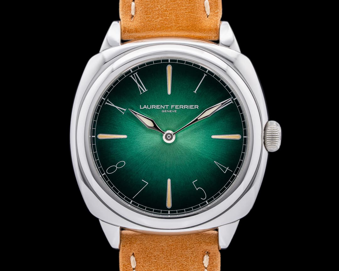 Laurent Ferrier Galet Micro Rotor Square SS California Dial Green LIMITED 
