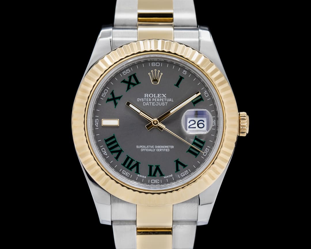 Rolex Datejust II Grey Dial/Wimbledon  18K / SS 