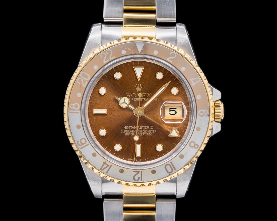 Rolex GMT Master II Root Beer Dial 18K / SS