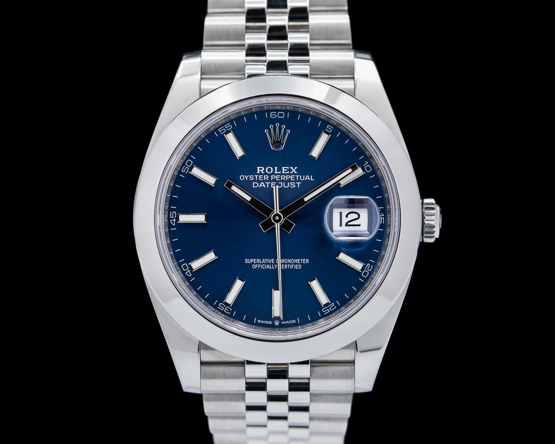 Rolex Datejust 41 126300 Blue Stick Dial SS Jubilee 2022