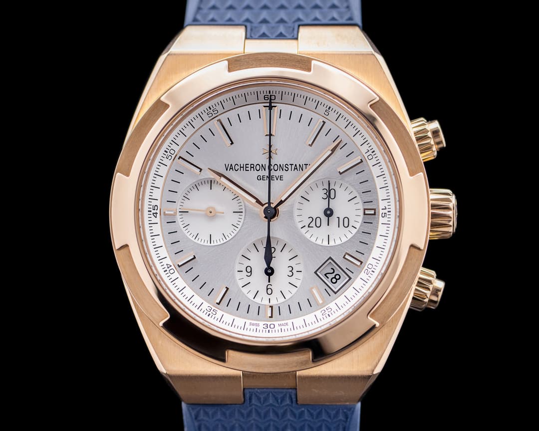 Vacheron Constantin Overseas 5500V/000R Chronograph Silver Dial 18k Rose Gold