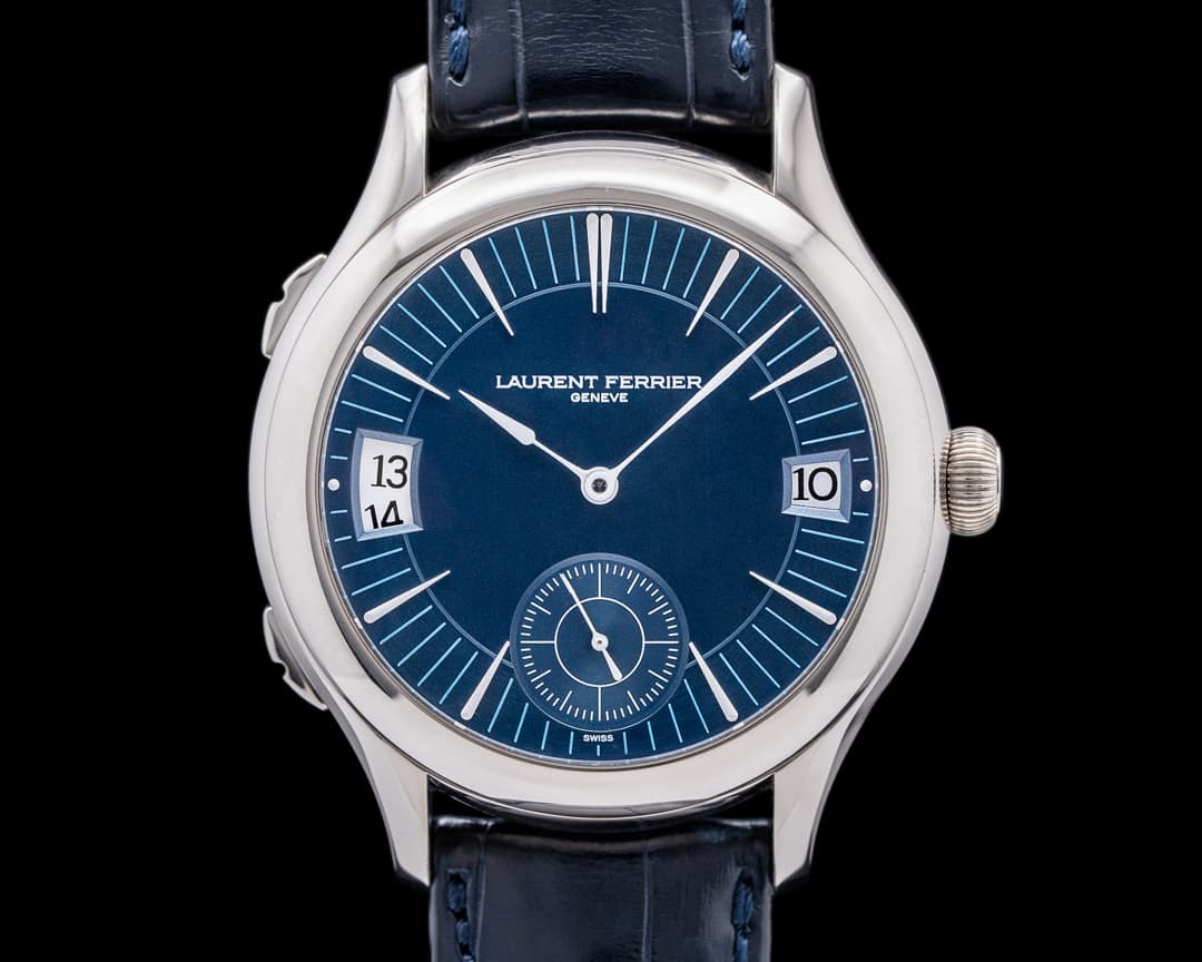 Laurent Ferrier Galet Traveller Micro White Gold Blue Dial
