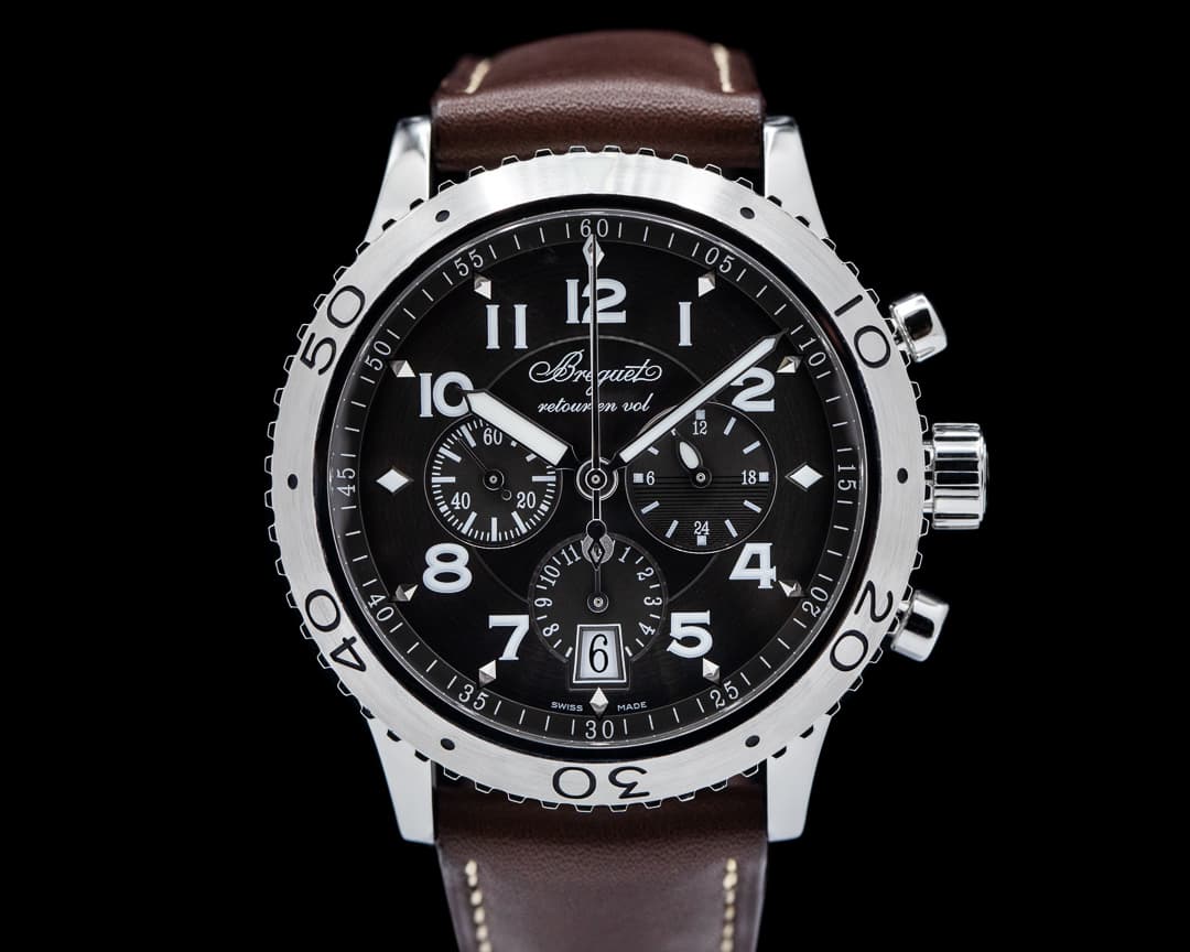 Breguet Type XXI Flyback SS / Alligator Brown Dial 