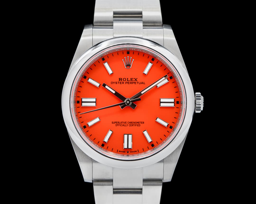 Rolex Oyster Perpetual 124300 41mm SS / Coral Red Dial 2021
