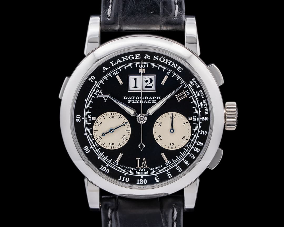 A. Lange and Sohne Datograph 403.035 Flyback Platinum EARLY METER Dial