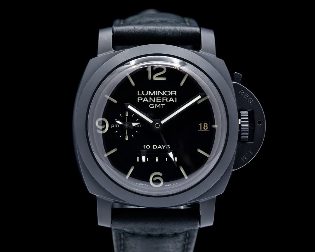 Panerai Luminor 1950 10 Day GMT Ceramic Black Dial FULL SET