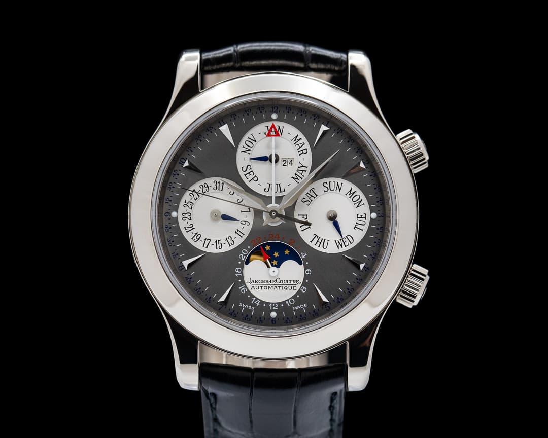 Jaeger LeCoultre Master Grande Memovox Perpetual Calendar 18k WG