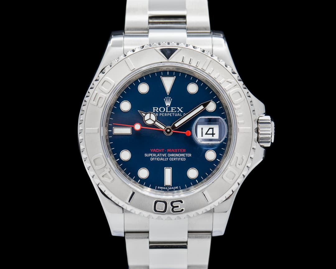 Rolex Yacht Master SS Blue Dial / Platinum Bezel 