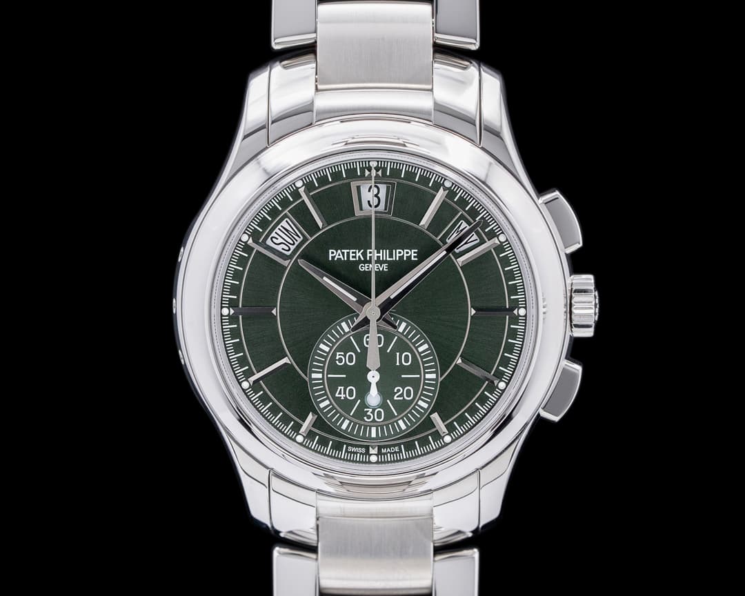 Patek Philippe 5905/1A Chronograph Annual Calendar Green Dial SS 