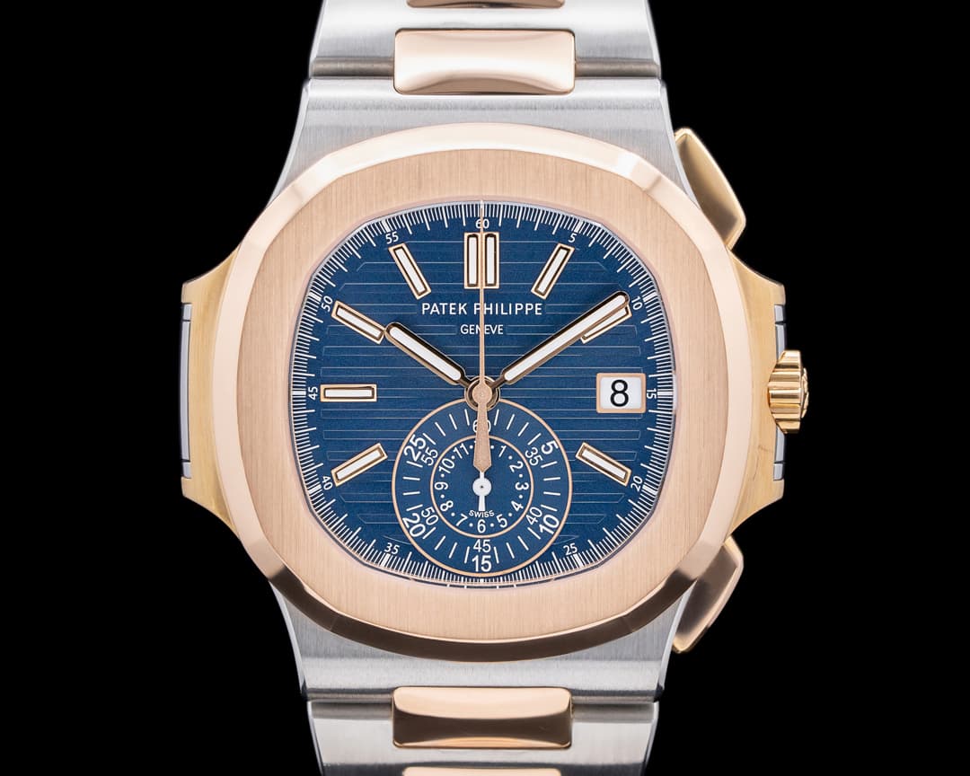 Patek Philippe Nautilus 5980/1AR Chronograph Blue Dial 18K Rose Steel 