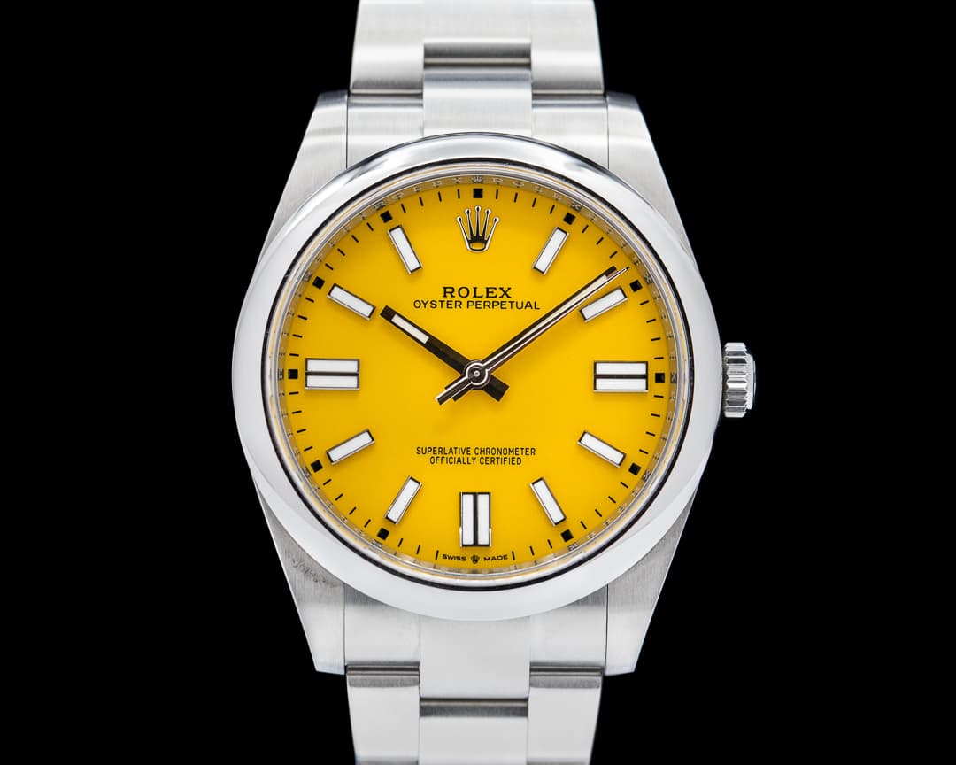 Rolex Oyster Perpetual 124300 41mm SS / Yellow Dial 