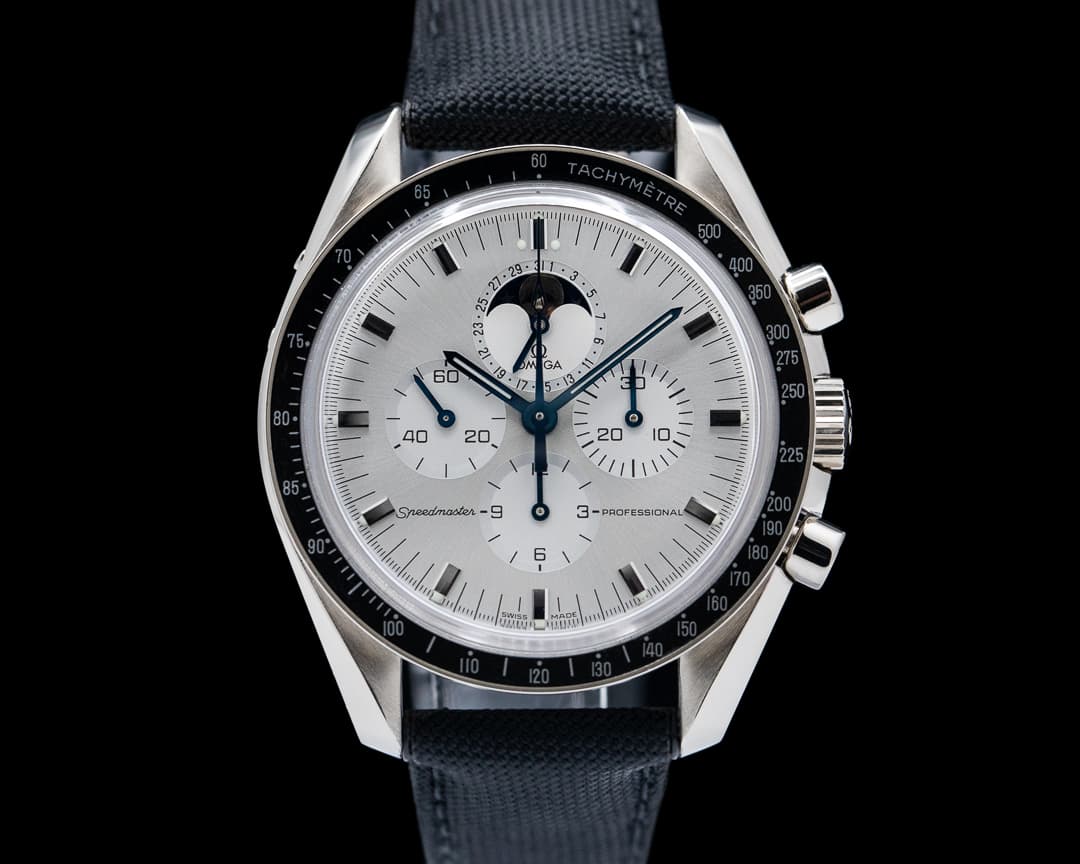 Omega Speedmaster 18k White Gold Moonphase RARE