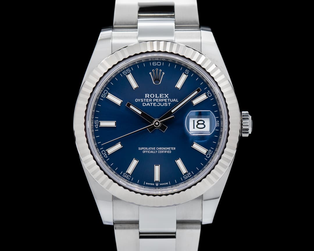 Rolex Datejust 41 126334 Blue Stick Dial SS Oyster