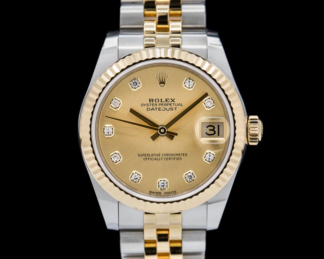 Rolex Rolex Datejust 31 Champagne Diamond Dial SS / 18k