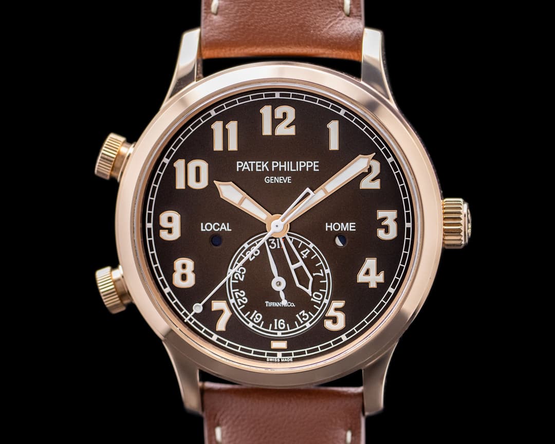 Patek Philippe Calatrava 5524R Pilot Travel Time TIFFANY & CO 18K RG 