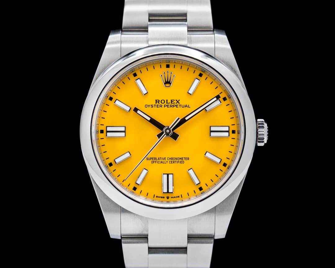 Rolex Oyster Perpetual 124300 41mm SS / Yellow Dial 