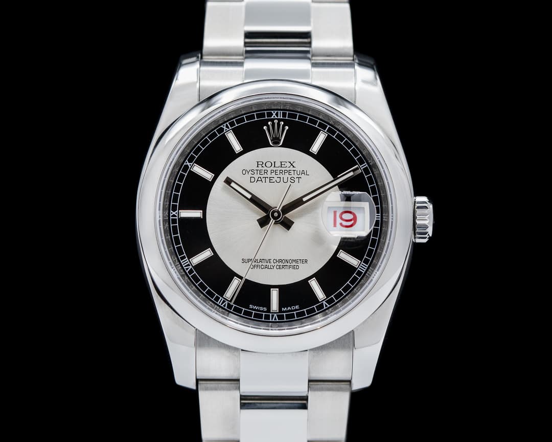Rolex Datejust Tuxedo Dial Oyster SS 