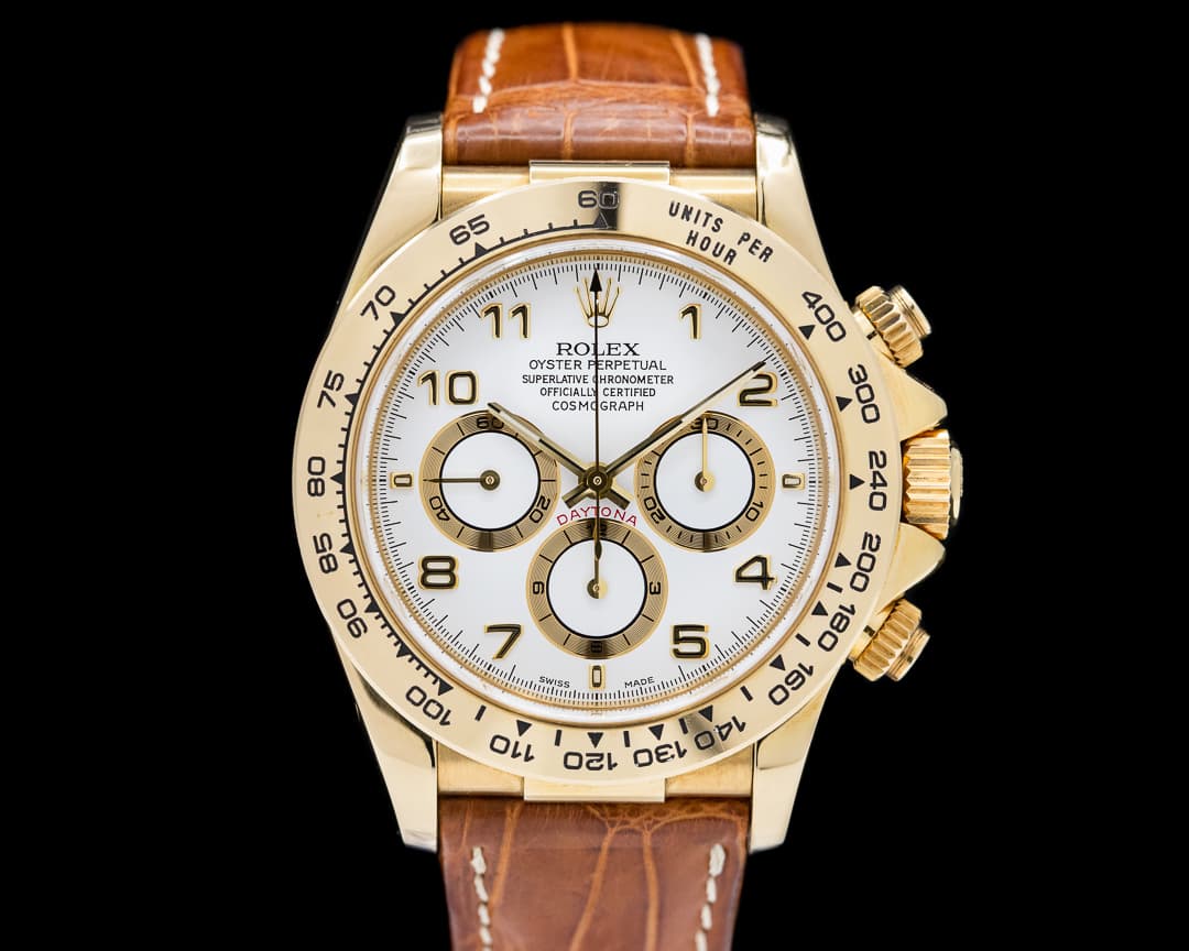 Rolex Daytona 16518 Zenith Yellow Gold / Alligator 