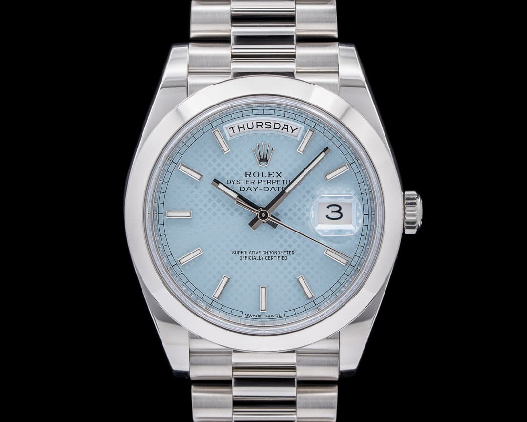 Rolex Day Date 228206 Platinum Blue Dial 40MM