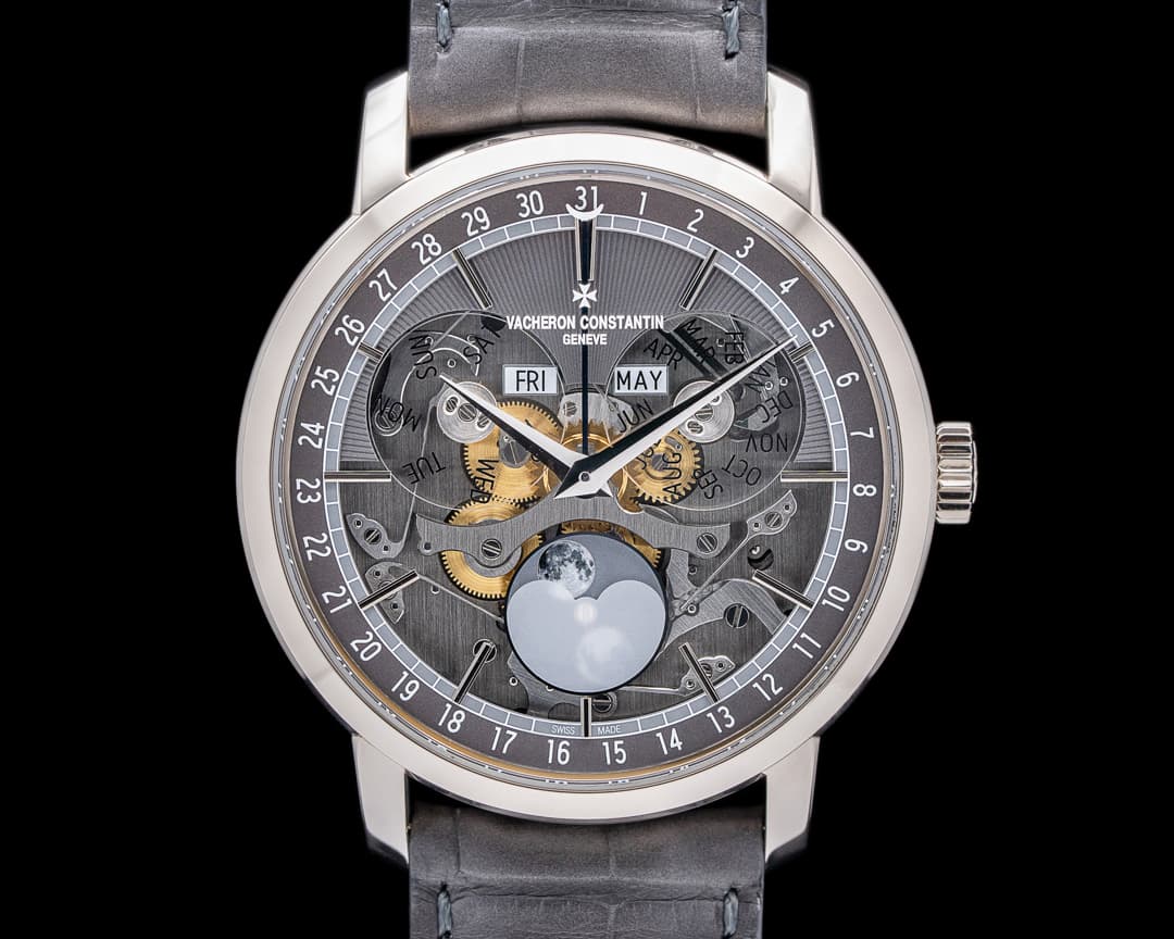 Vacheron Constantin Traditionnelle Complete Calendar Openface 18K White Gold