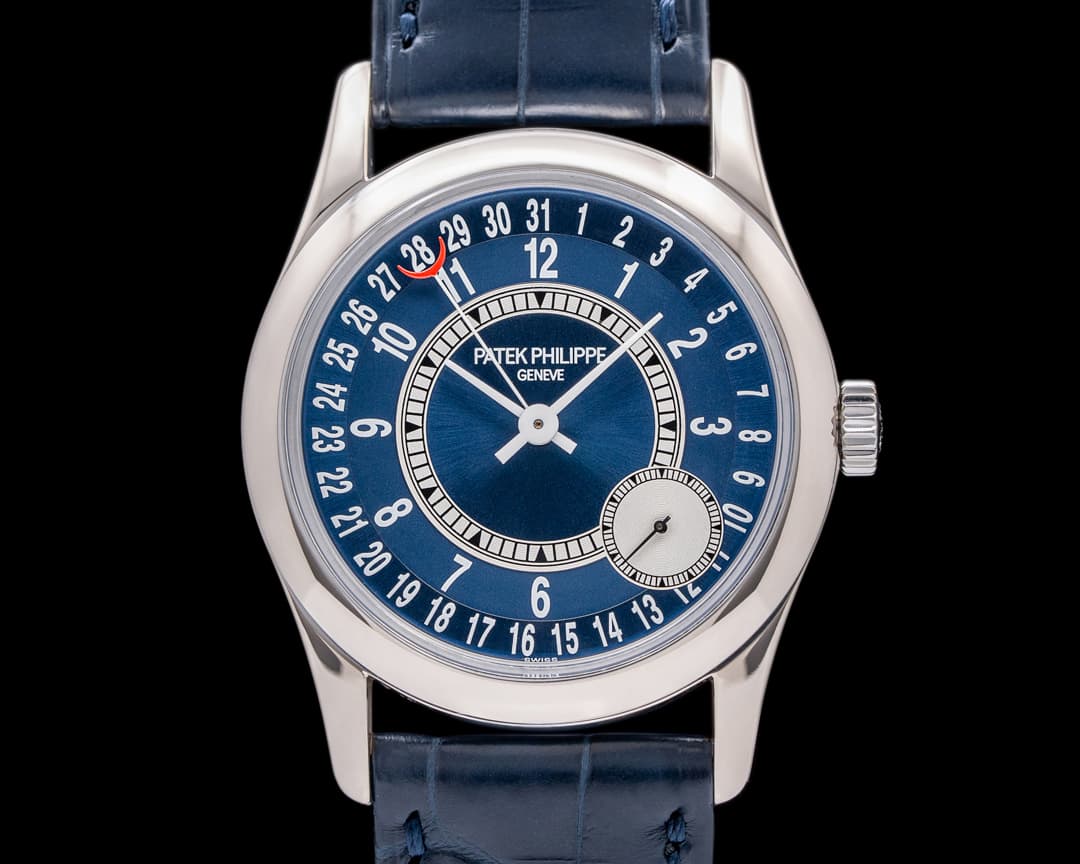Patek Philippe Calatrava 6000G Blue Dial 18K White Gold / Deployant
