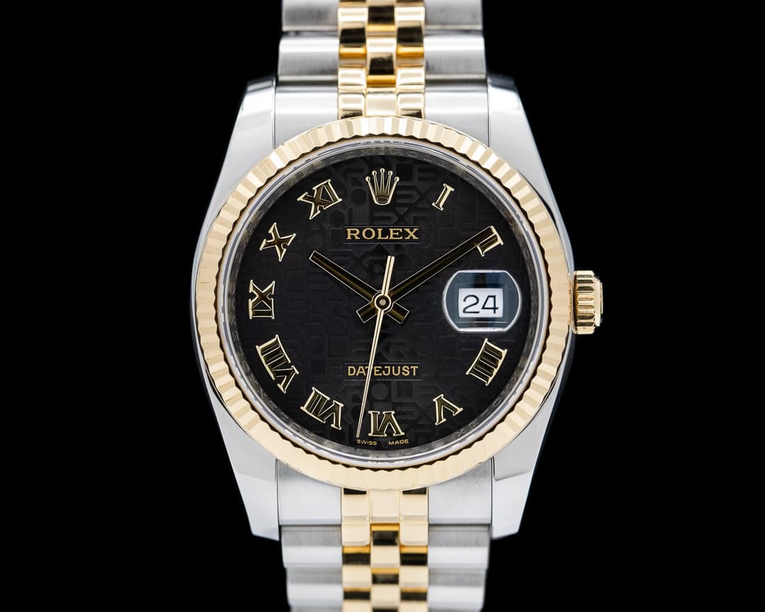 Rolex Datejust Black Jubilee  Dial 18K / SS