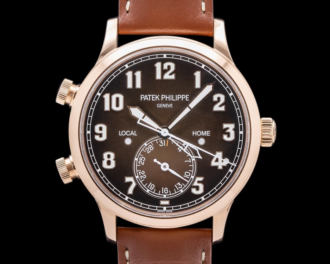 Patek Philippe Calatrava 5524R Pilot Travel Time 18k Rose Gold