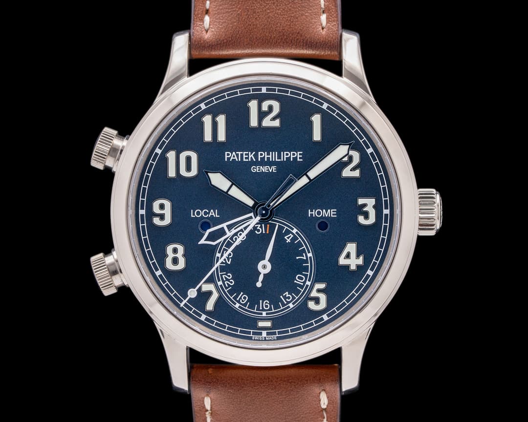 Patek Philippe Calatrava 5524G Pilot Travel Time 18k White Gold