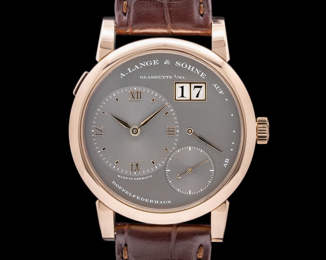 A. Lange and Sohne Lange 1 Grey Dial 18K Rose Gold 38.5MM