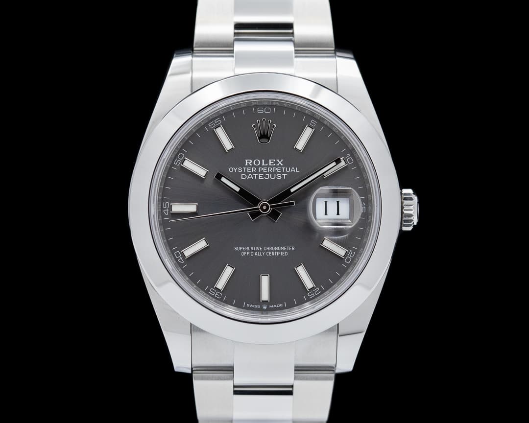 Rolex Datejust 41 126300 Rhodium Stick Dial SS 