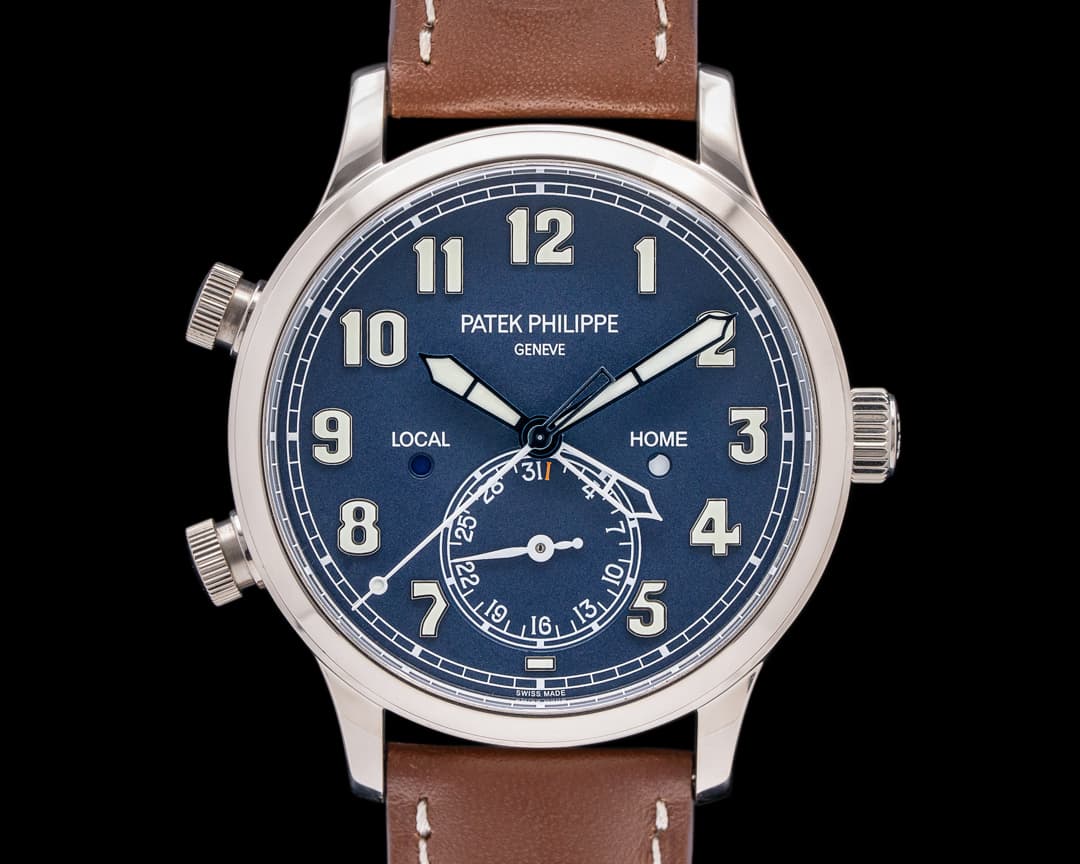 Patek Philippe Calatrava 5524G Pilot Travel Time 18k White Gold