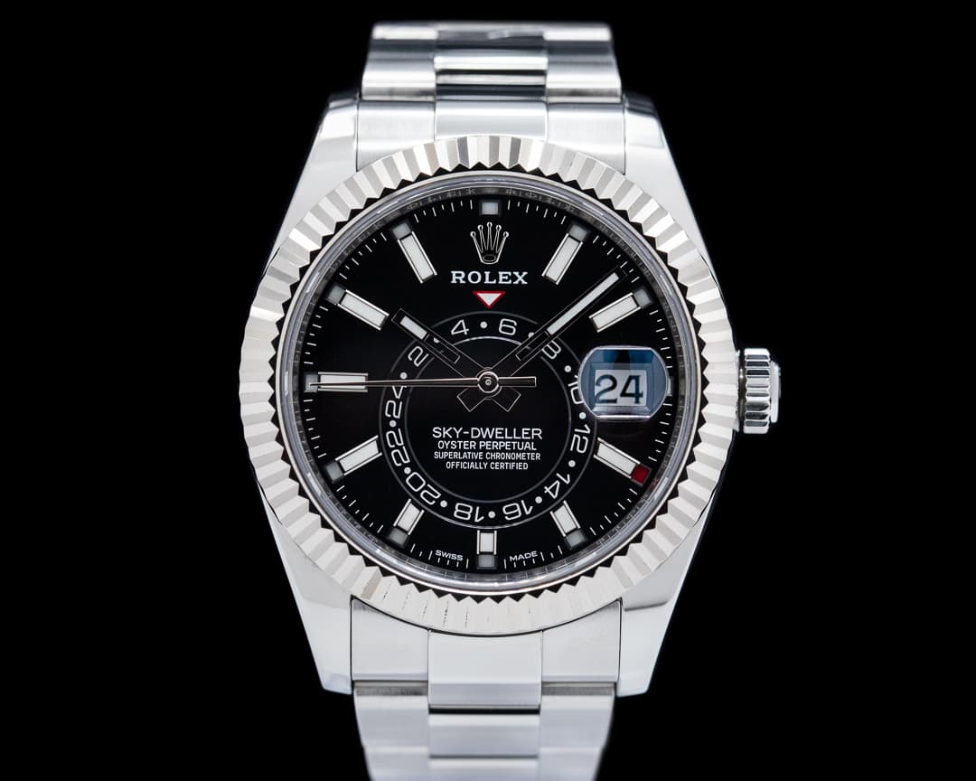 Rolex Sky Dweller 326934 Steel Black SS Oyster Bracelet