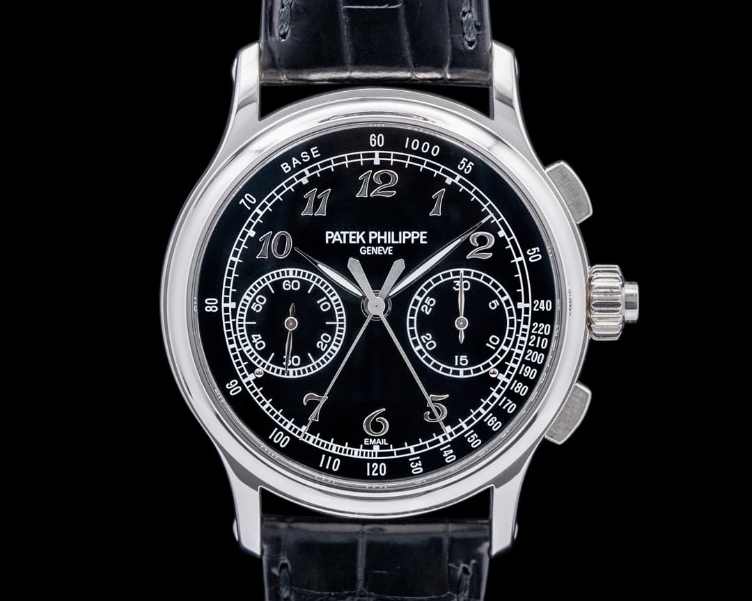 Patek Philippe Split Second 5370 Platinum Black Enamel Dial 