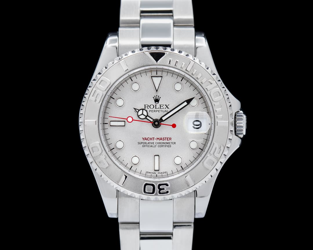 Rolex Yacht Master Mid Size SS / Platinum Bezel