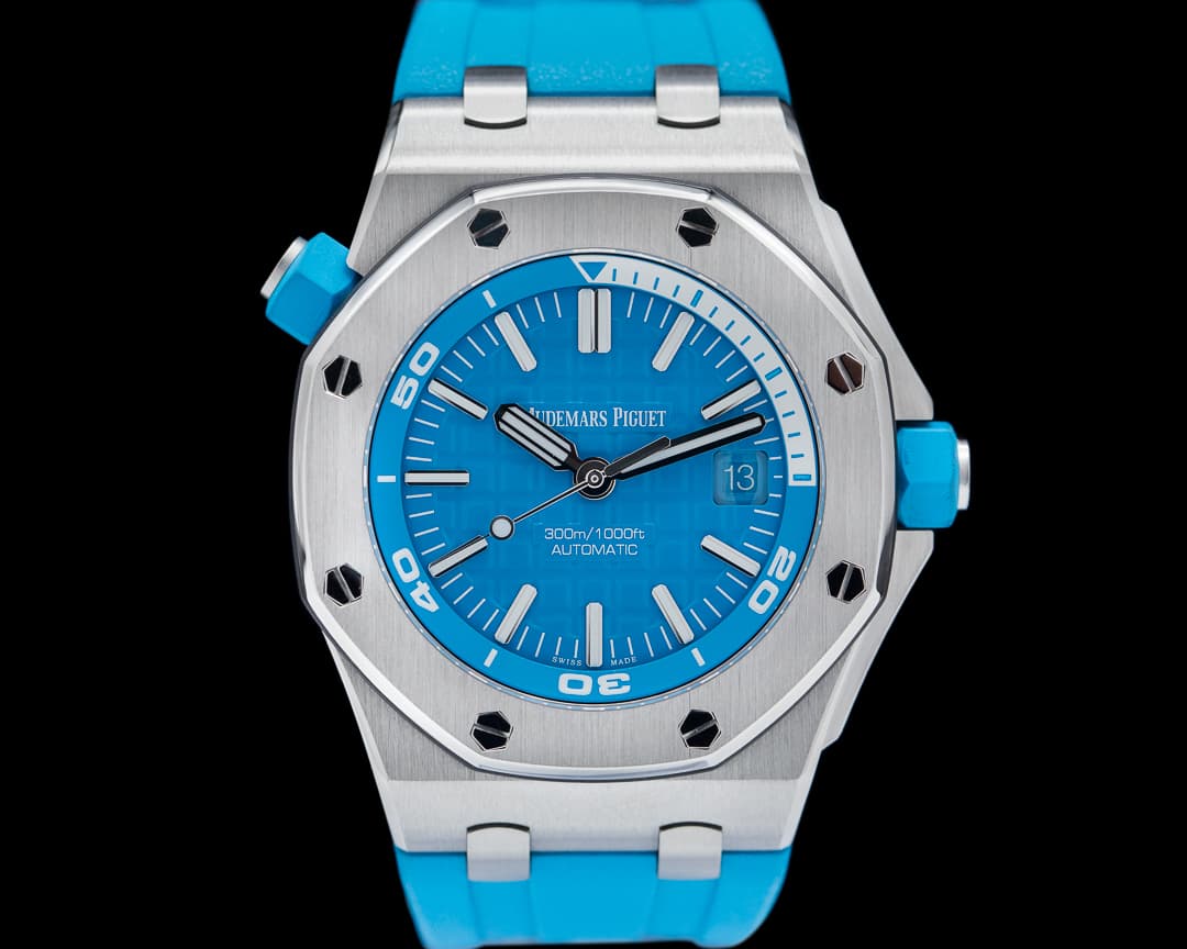Audemars Piguet Royal Oak Offshore Diver Turquoise Blue "Mega Tapisserie" Dial
