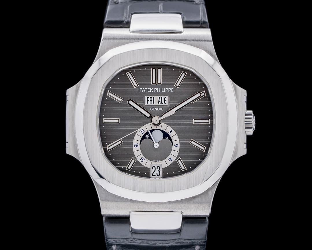 Patek Philippe Nautilus Annual Calendar 5726 Moon SS Grey Dial 
